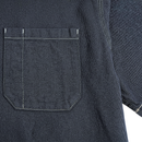 Boxy Fit Short-sleeve Denim Work Shirt in rinsed indigo