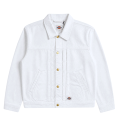 Selvedge Pleated Denim Jacket in white