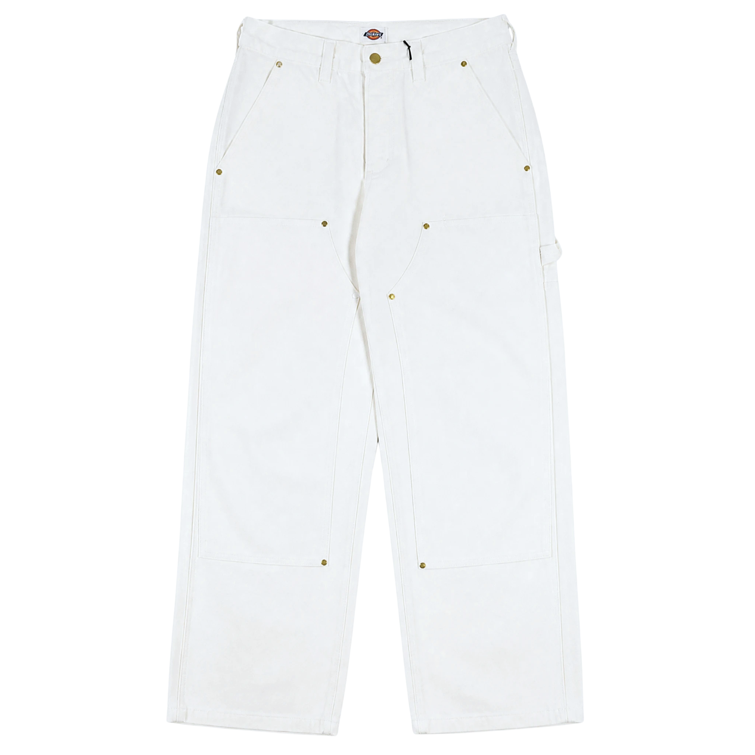 Selvedge Double Knee Denim Jeans in white