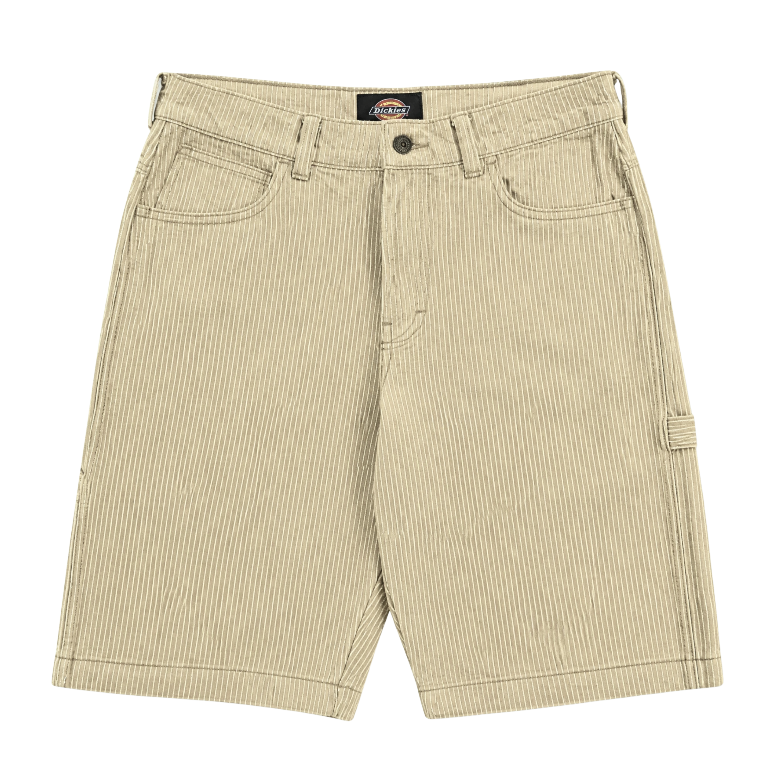 Hickory Stripe Carpenter Shorts in eucalyptus