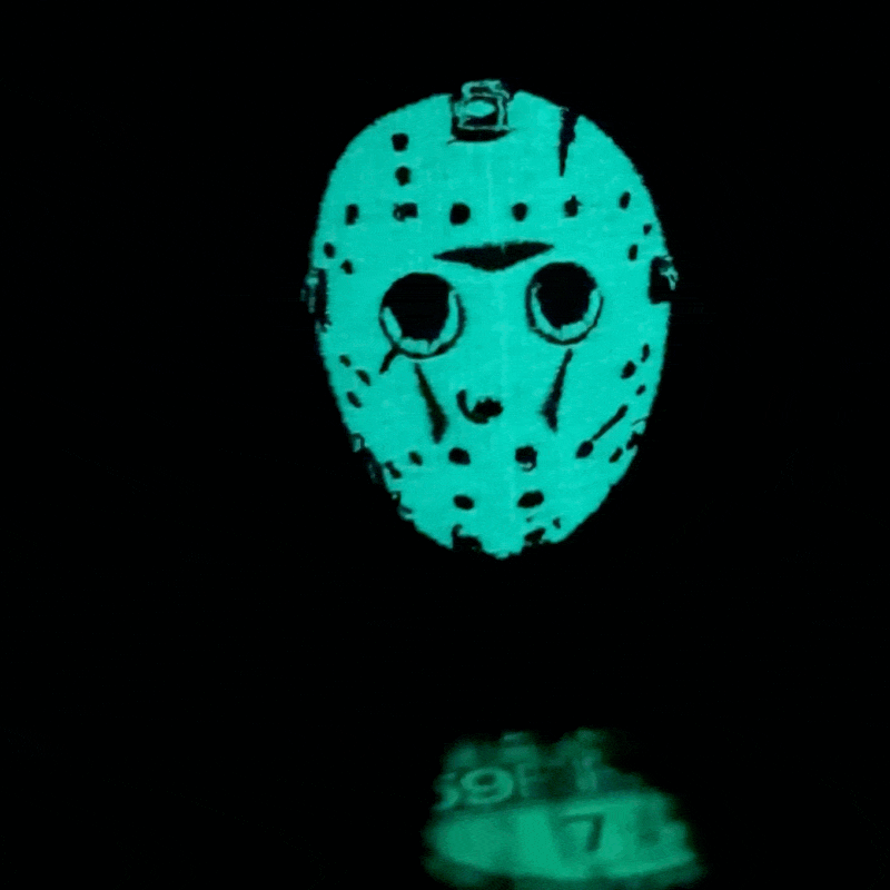 Friday The 13th Camp Blood 59Fifty Fitted Hat in black and glow white