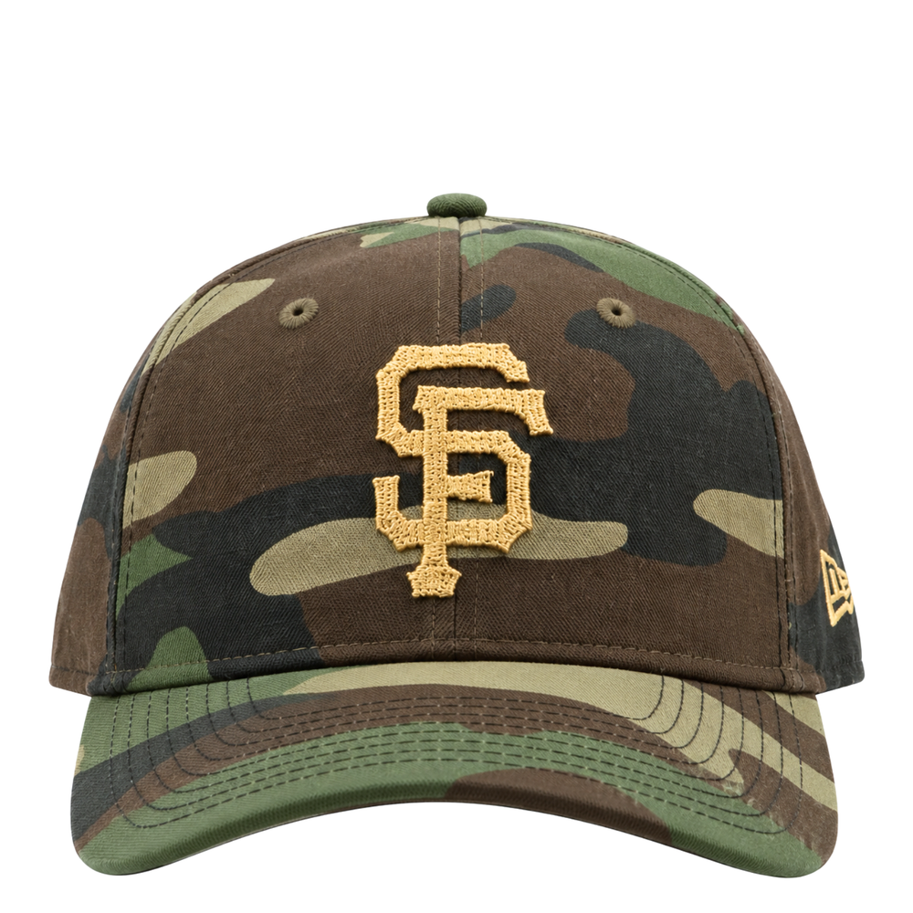 San Francisco Giants Field Notes Unstructured A-Frame 9Forty Snapback Hat in vintage washed camo