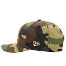 San Francisco Giants Field Notes Unstructured A-Frame 9Forty Snapback Hat in vintage washed camo with a gold embroidered logo on the side.