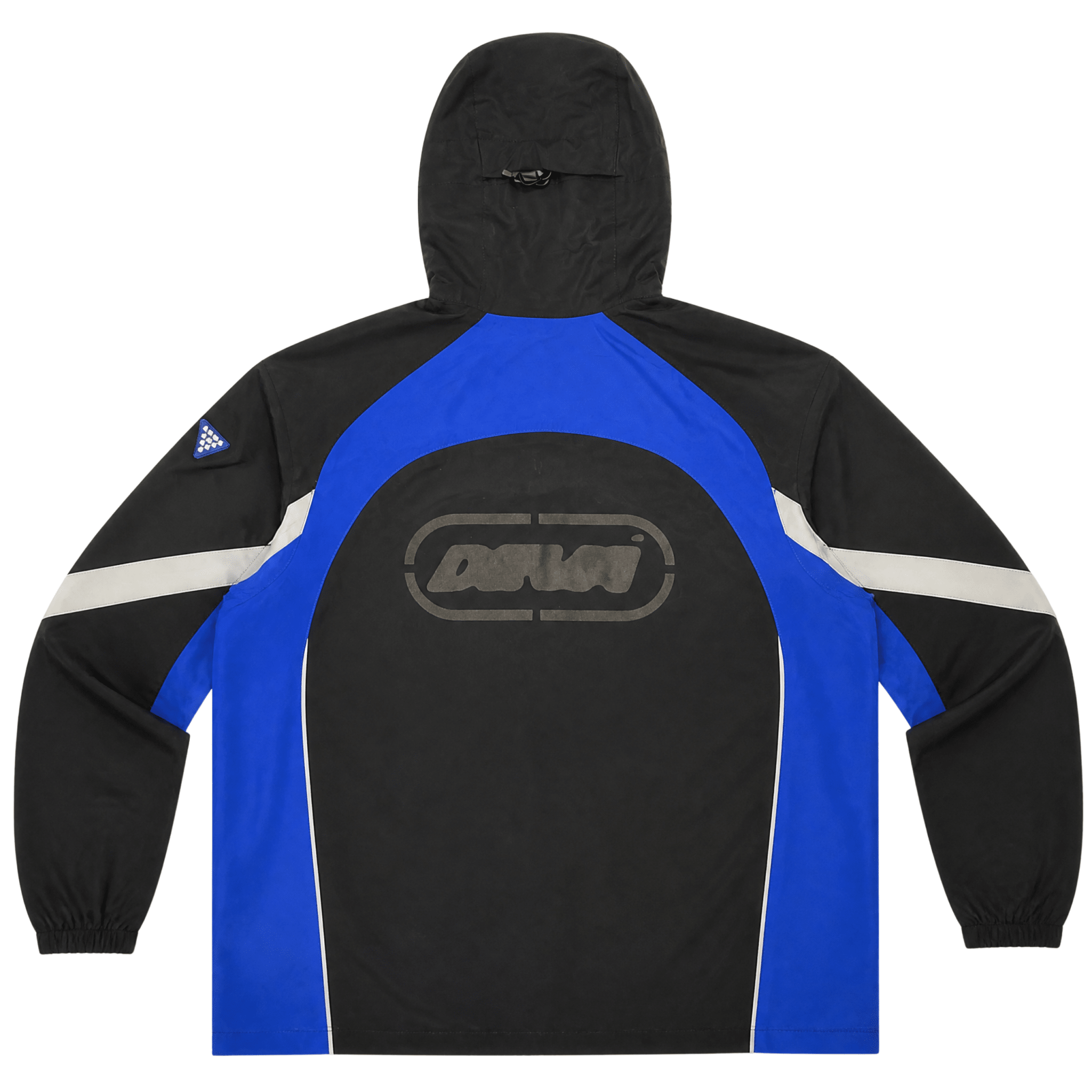 Aegis Shell Jacket in black and royal blue - Devá States - State Of Flux