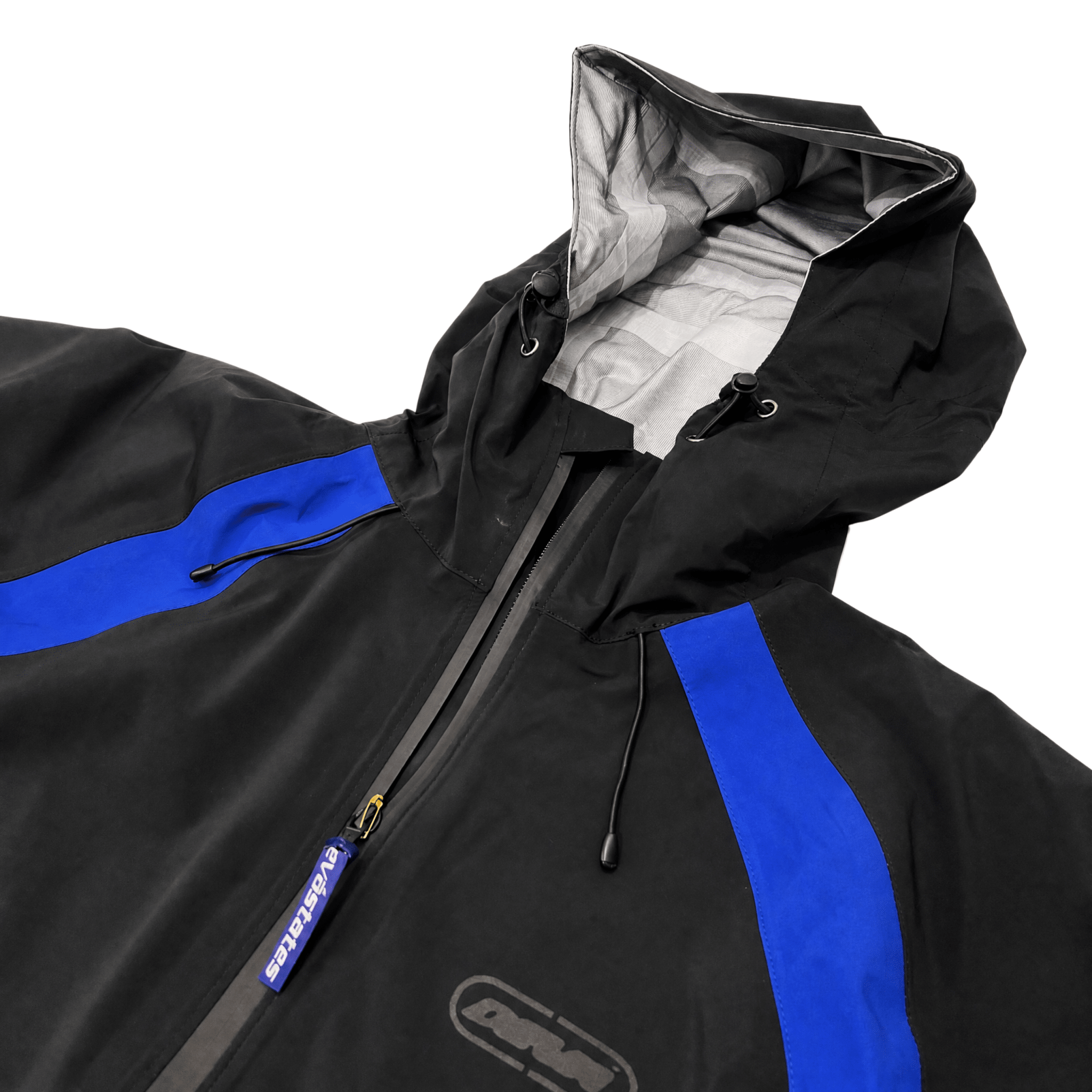 Aegis Shell Jacket in black and royal blue