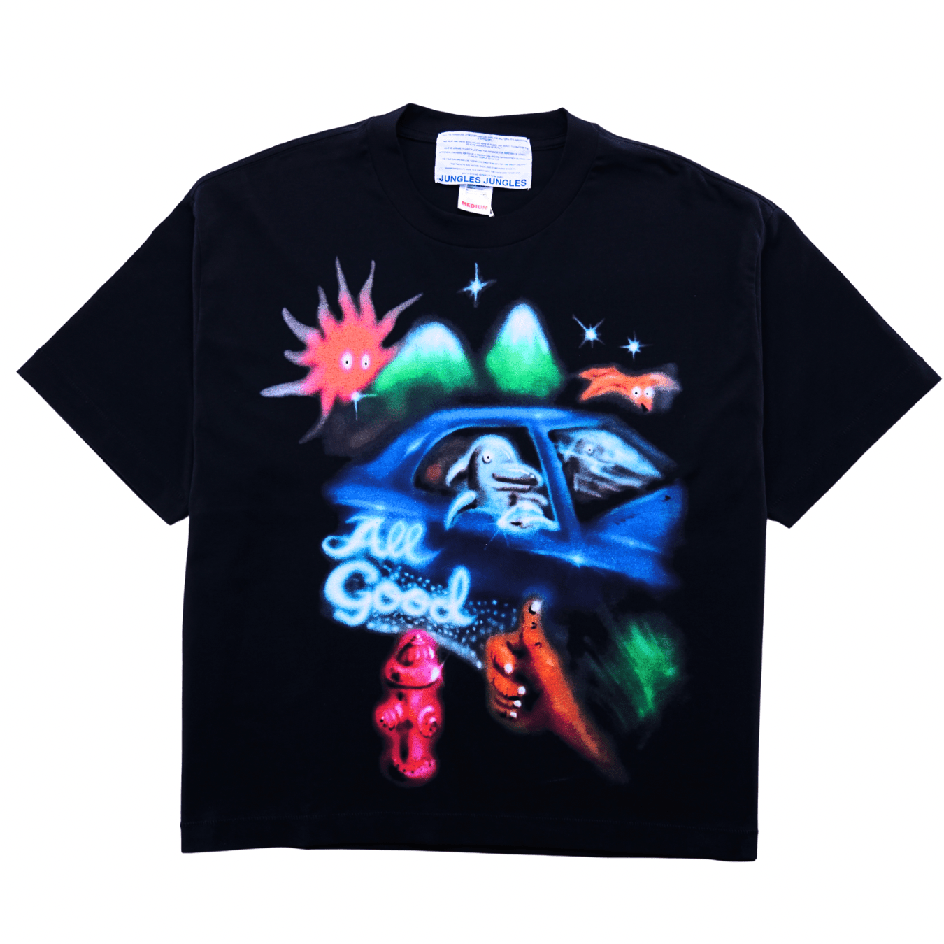 All Good Airbrush Tee in black
