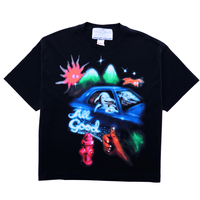 All Good Airbrush Tee in black - Jungles Jungles - State Of Flux