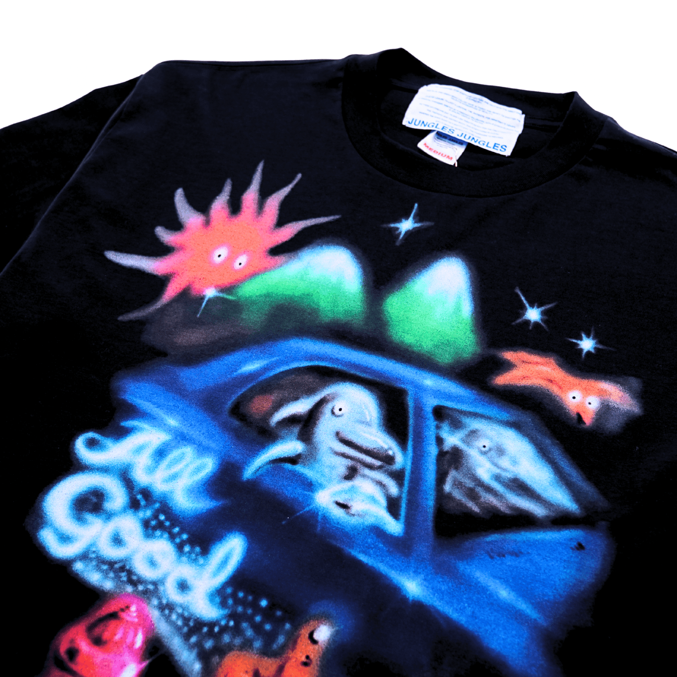 All Good Airbrush Tee in black