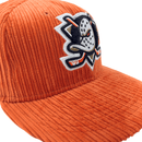 Anaheim Ducks Chenille Pop 59Fifty Fitted Hat in burnt orange corduroy - New Era - State Of Flux