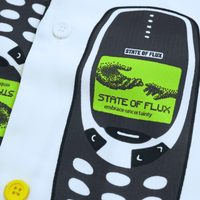 Answer The Call Button - up in white - State Of Flux - State Of Flux