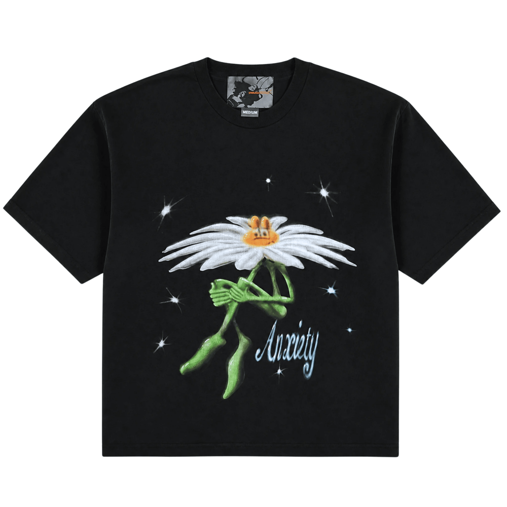 Anxiety Flower Tee in black
