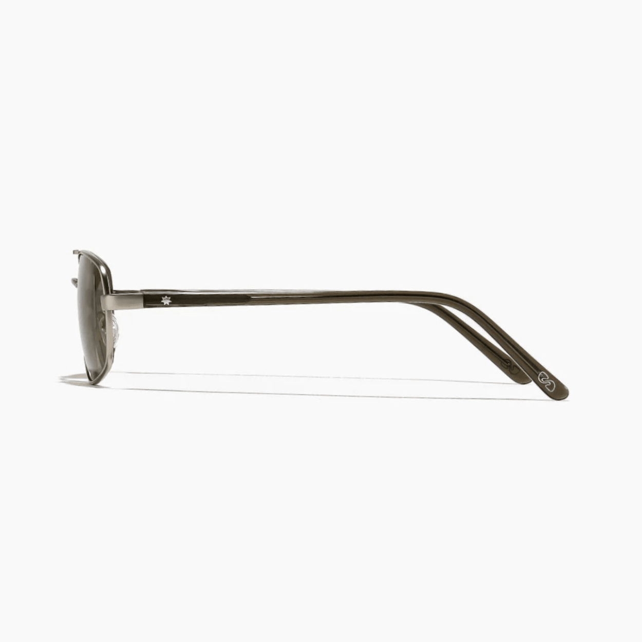 Astley Sunglasses in matte silver and caper - Szade - State Of Flux