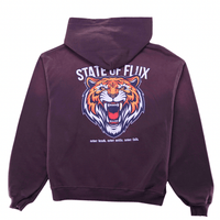Bengal Zip - up Hoodie 3.0 in distressed mocha - State Of Flux - State Of Flux