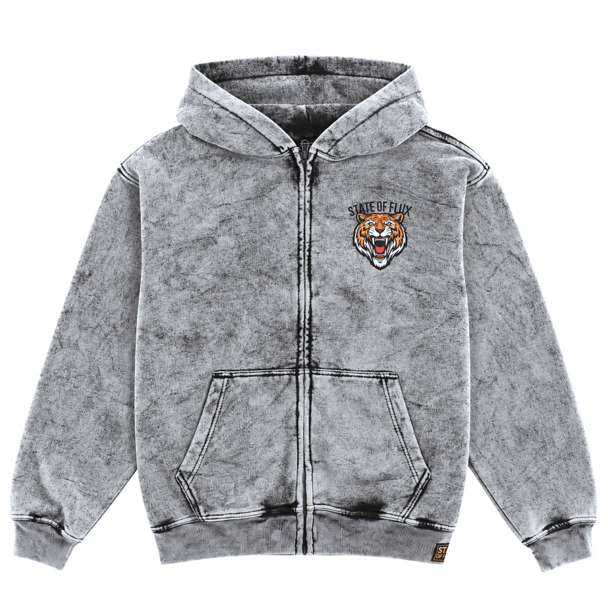 Bengal Zip-up Hoodie 3.0 in mineral grey - State Of Flux - State Of Flux