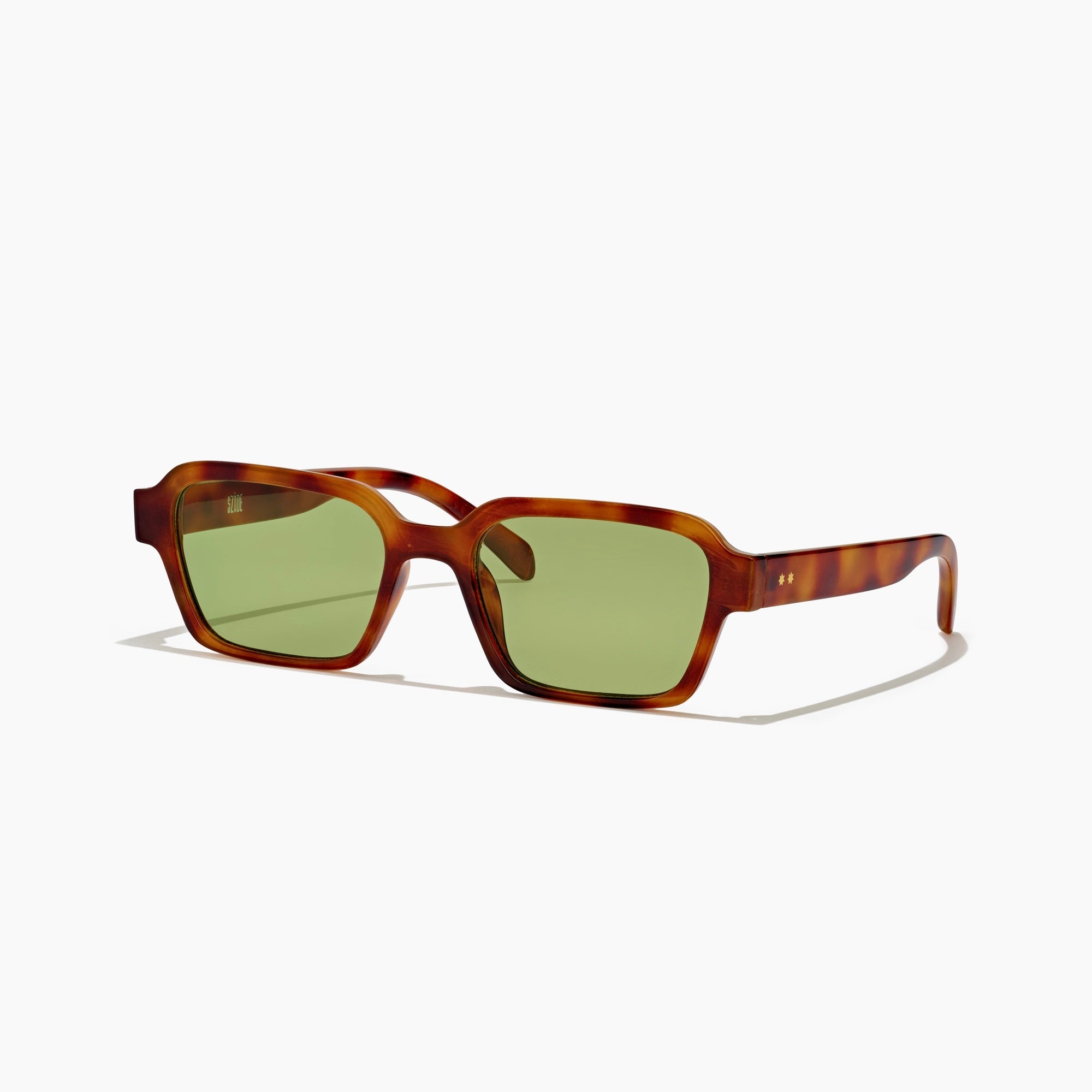 Booth Sunglasses in maple tortoise shell and lawn