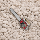 Chainsaw Pin in silver and red - Yesterdays Co - State Of Flux