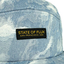Clouded 5-Panel Hat in washed denim - State Of Flux - State Of Flux