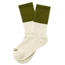 Color Block Crew Socks in olive and cream - Weld - State Of Flux