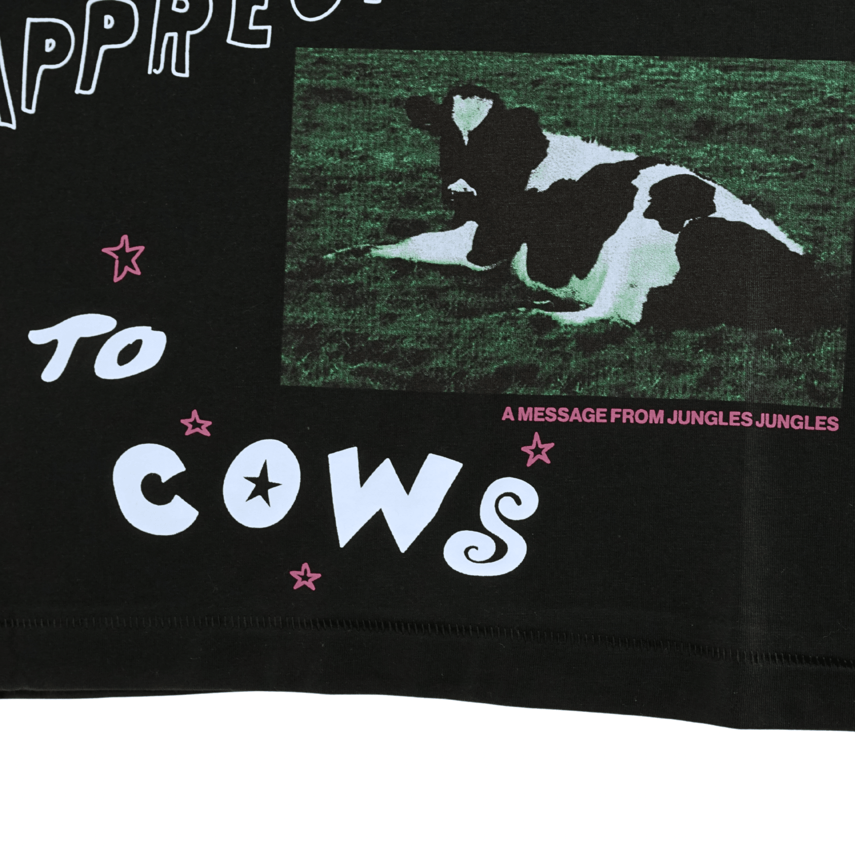 Cow Appreciation Tee in black - Jungles Jungles - State Of Flux