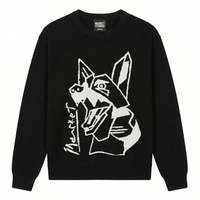 Cubism Beware Knit Sweater in black and white - MARKET - State Of Flux