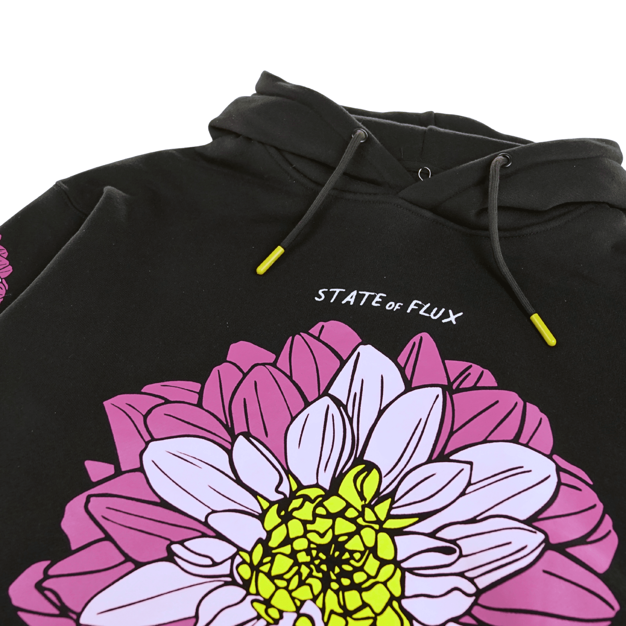 Dahlia Hoodie 2.0 in black and purple