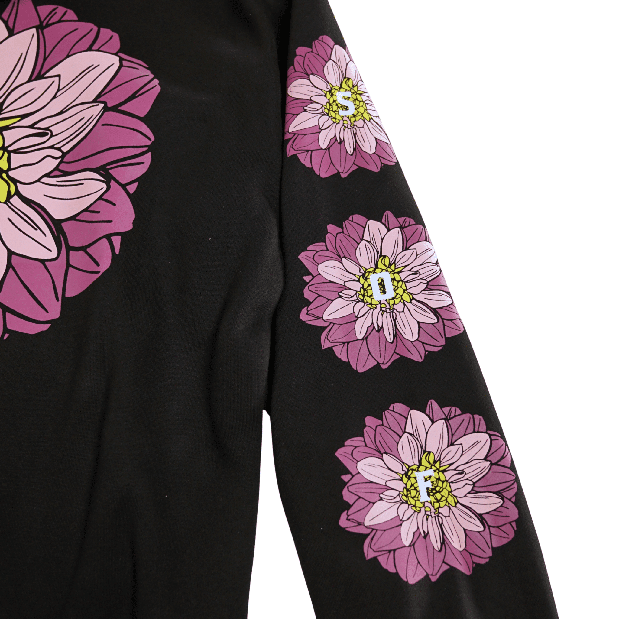 Dahlia Hoodie 2.0 in black and purple - State Of Flux - State Of Flux