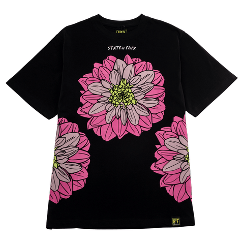 Dahlia Tee 2.0 in black and hot pink
