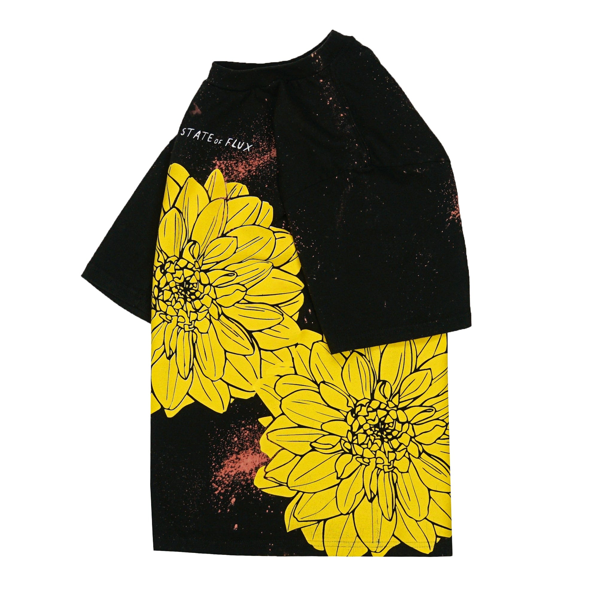 Dahlia Tee in distressed black - State Of Flux - State Of Flux