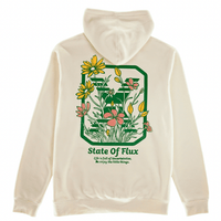 Daisies Logo Hoodie in bone - State Of Flux - State Of Flux