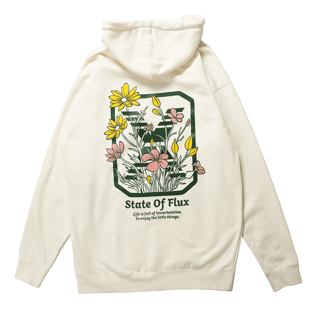 Daisies Logo Hoodie in bone - State Of Flux - State Of Flux