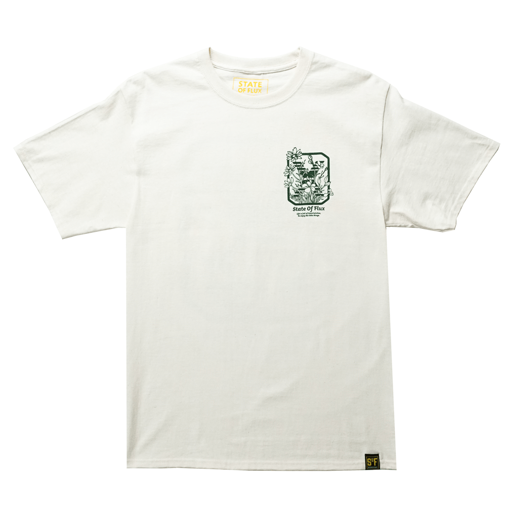 Daisies Logo Tee in natural - State Of Flux - State Of Flux