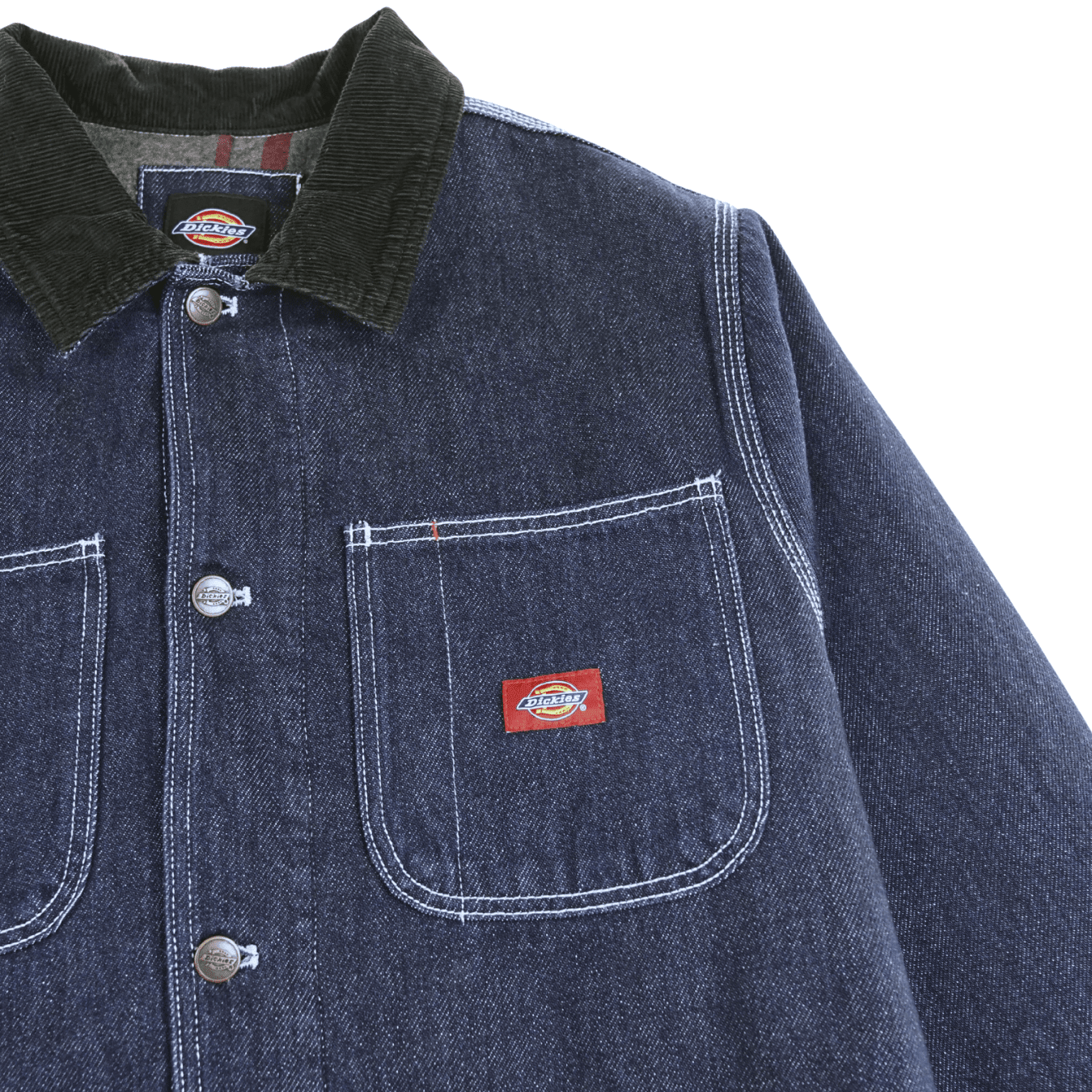 Denim Blanket Lined Chore Coat in rinsed indigo blue
