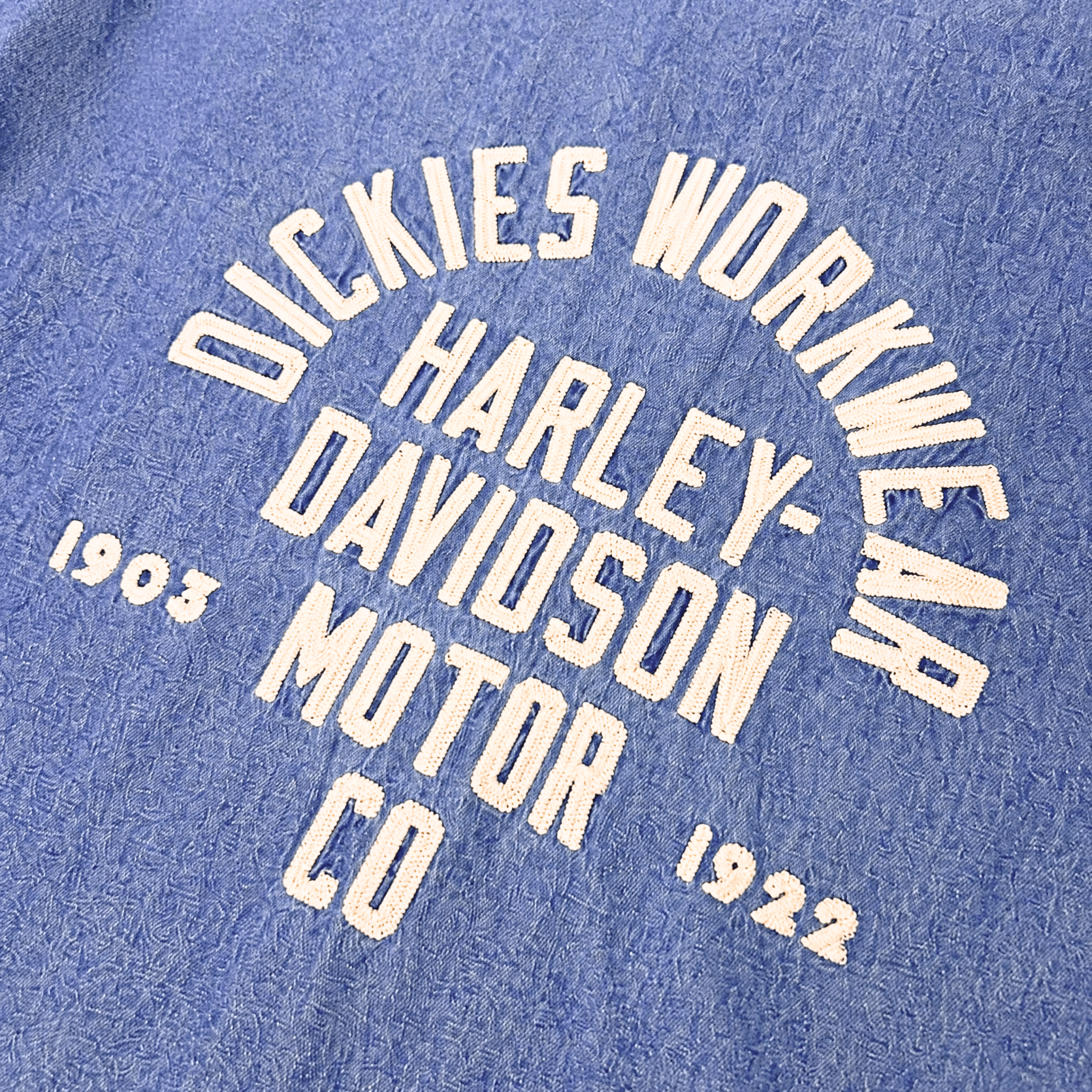 Dickies x Harley - Davidson Boxy Chambray Work Shirt in light blue - Dickies - State Of Flux