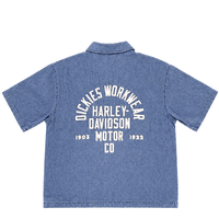 Dickies x Harley - Davidson Boxy Chambray Work Shirt in light blue - Dickies - State Of Flux