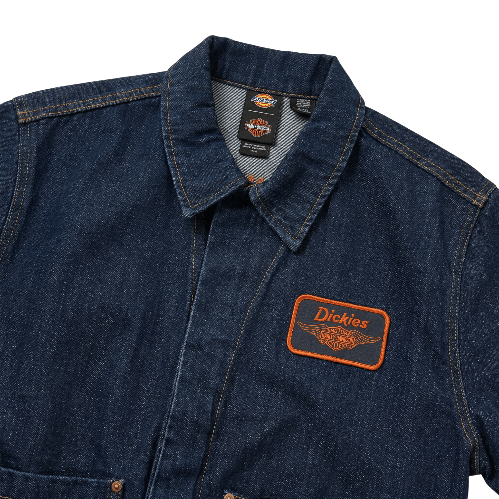 Dickies X Harley - Davidson Denim Jacket in rinse indigo blue - Dickies - State Of Flux