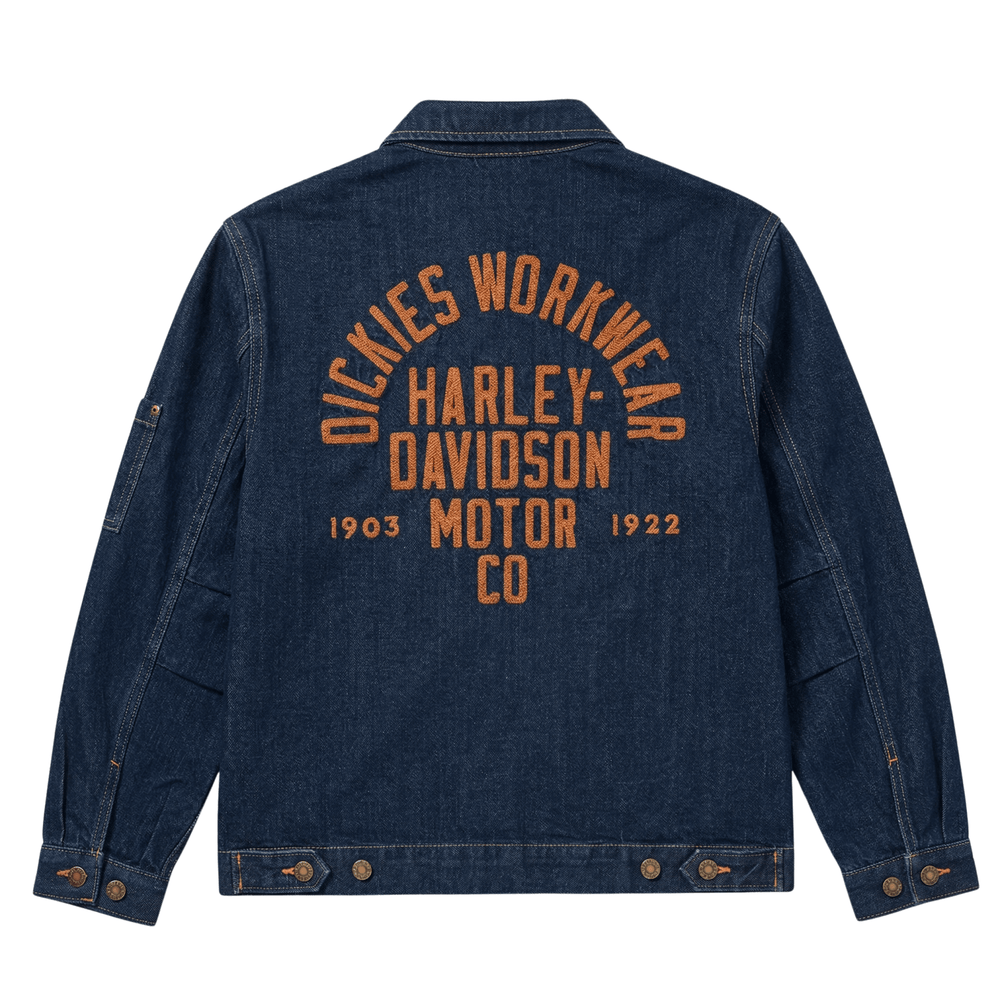 Dickies X Harley-Davidson Denim Jacket in rinse indigo blue