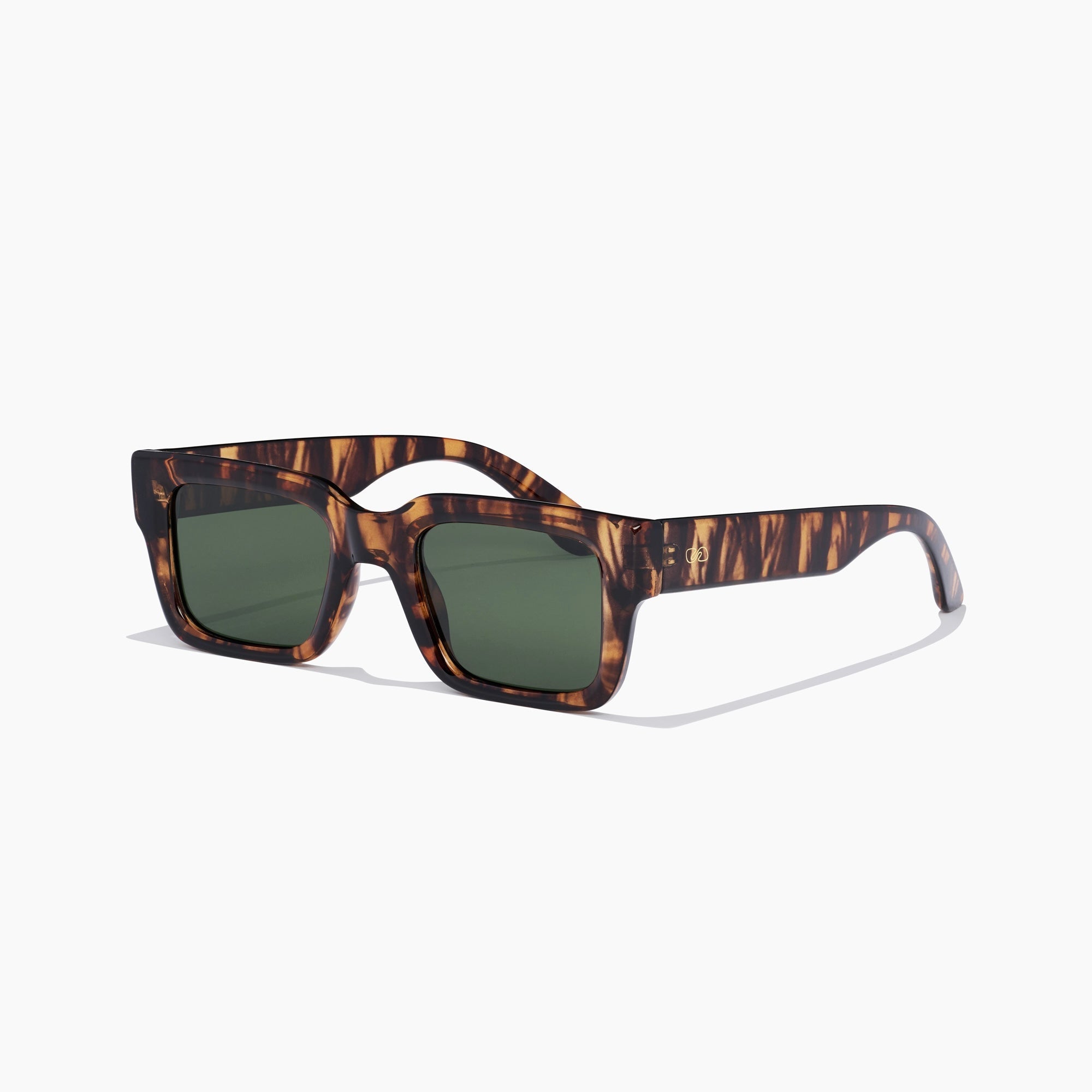 Dixon Sunglasses in walnut and moss polarized