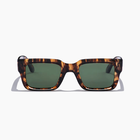 Dixon Sunglasses in walnut and moss polarized