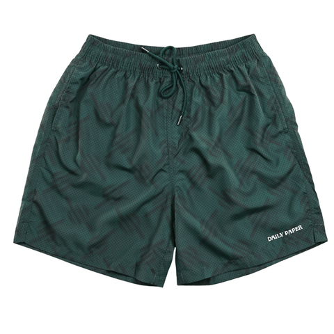 Dotted Monogram Swim Shorts in bistro green