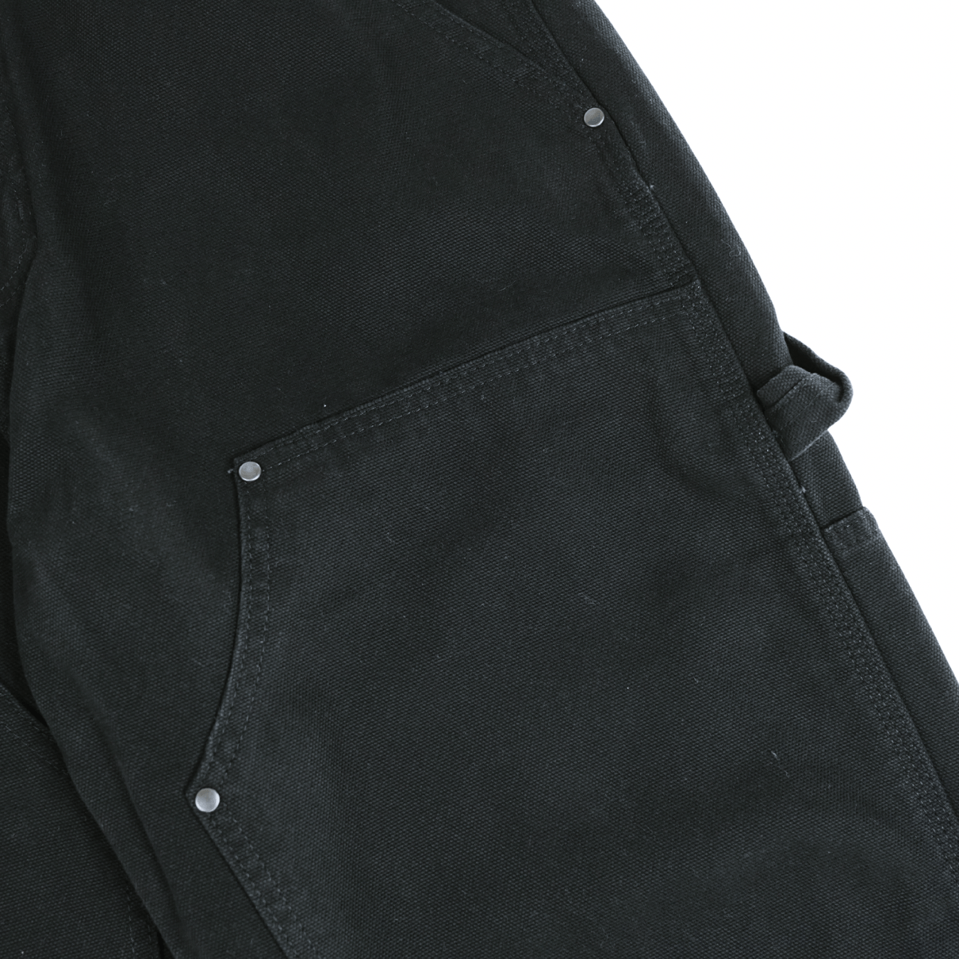 Double Knee Canvas Carpenter Pants in black