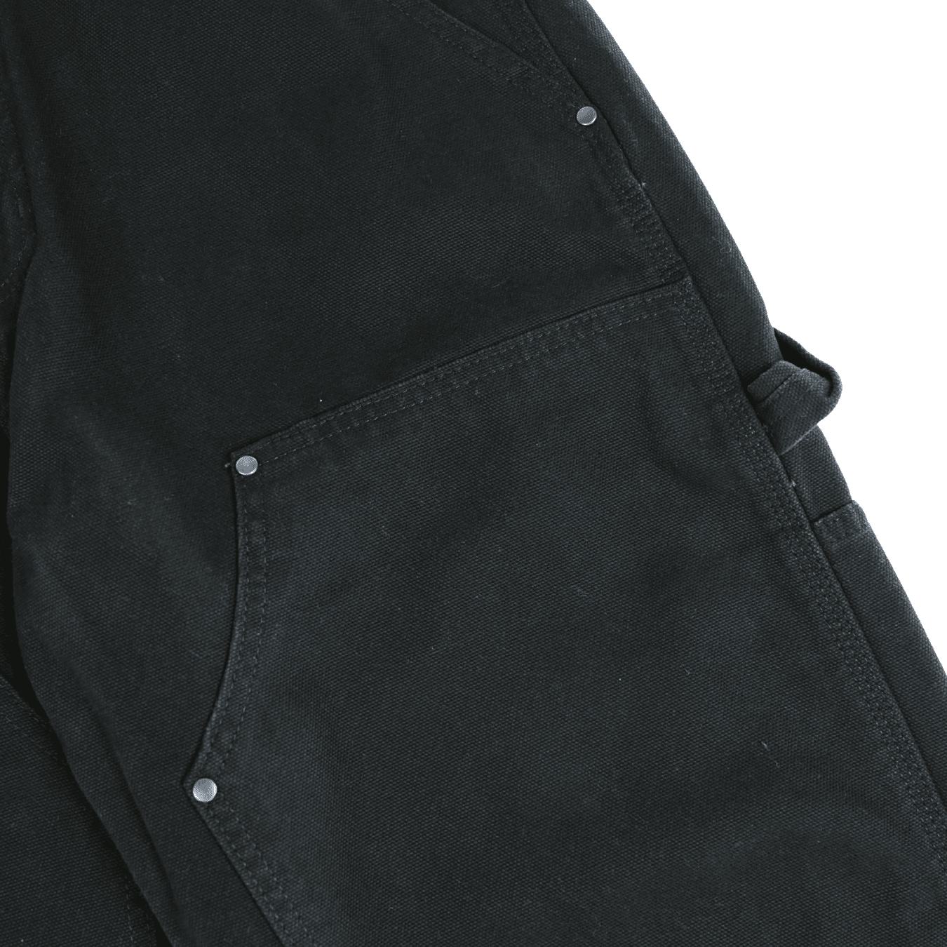 Double Knee Canvas Carpenter Pants in black