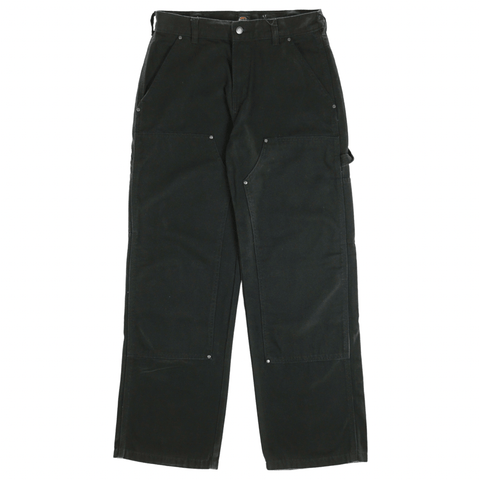 Double Knee Canvas Carpenter Pants in black