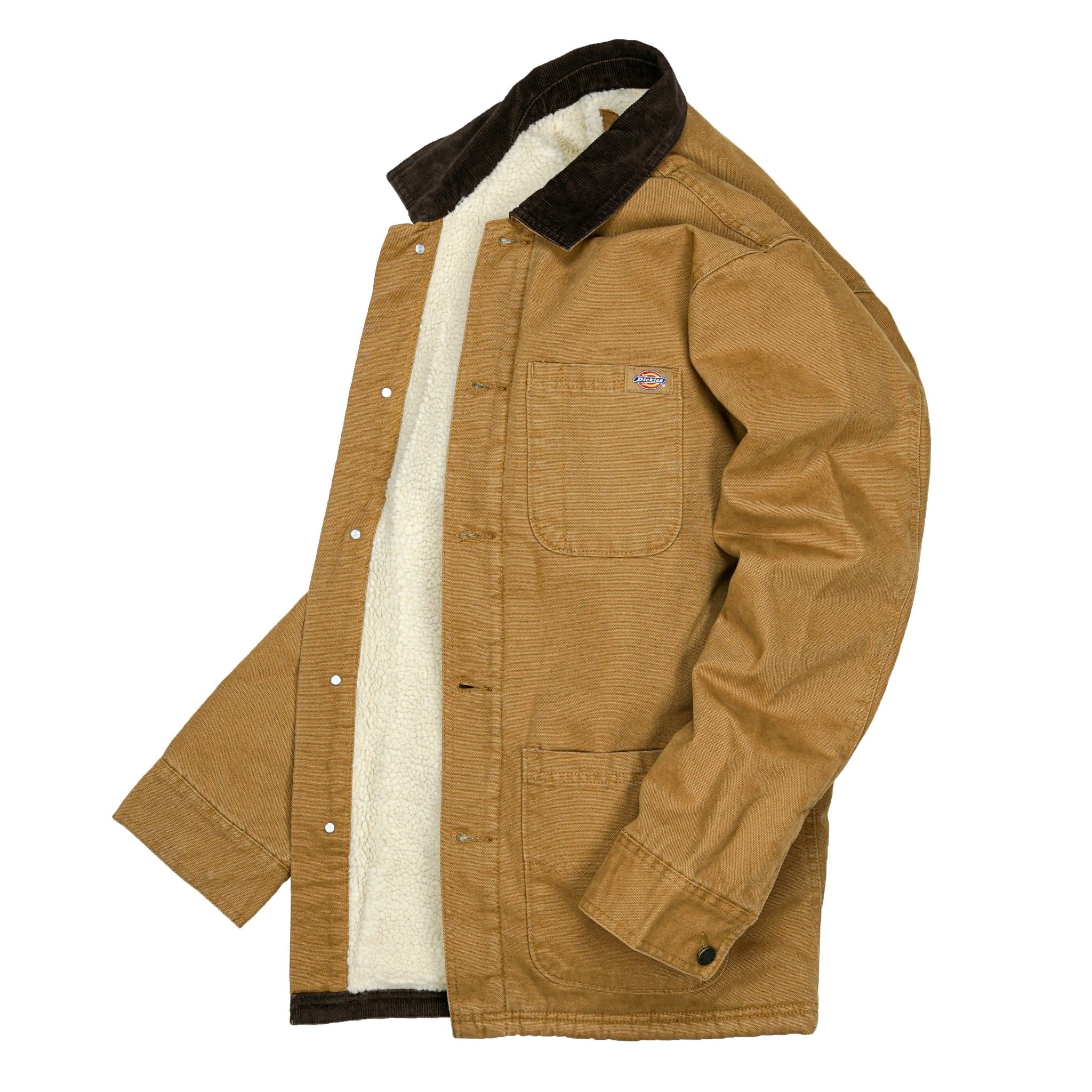 Duck Canvas Chore Coat in stonewashed brown duck - Dickies - State Of Flux