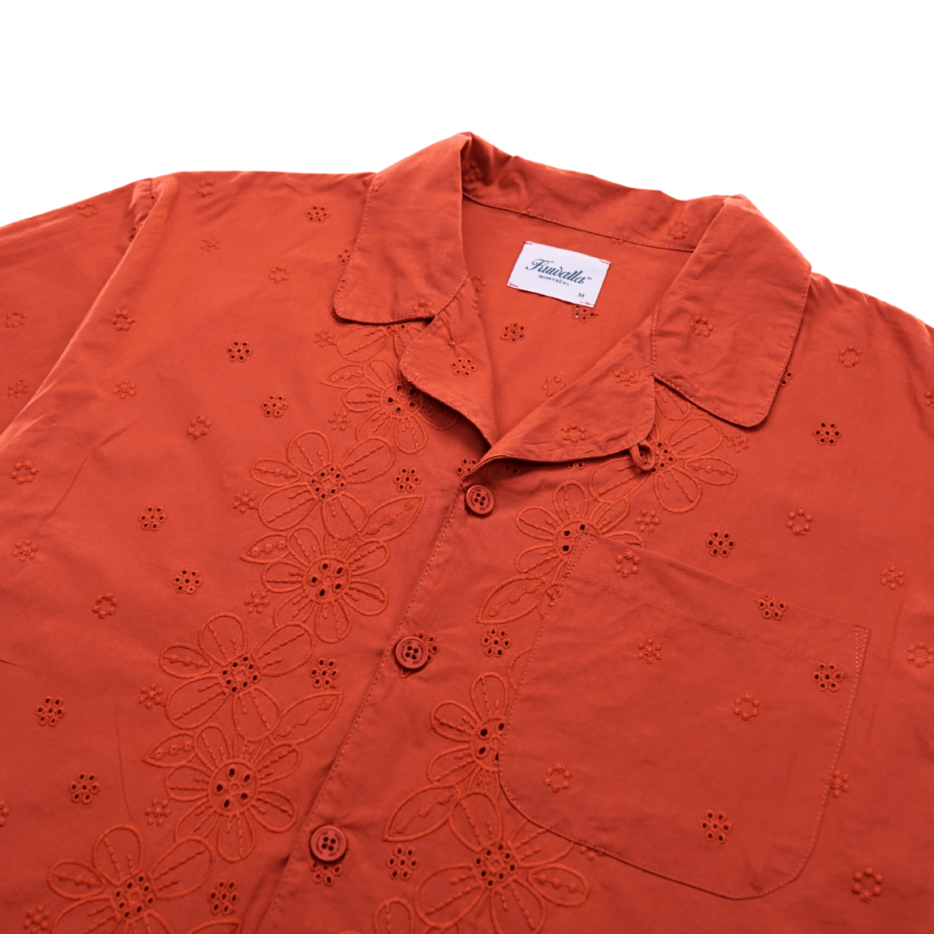 Embroidery Yacht Shirt in rust