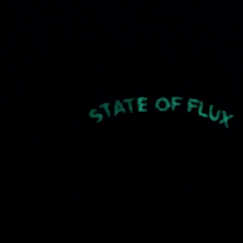 SOF Never Fold Corduroy Snapback Hat in black and glow white