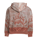 Flaming Dolphin Airbrush Hoodie in pale pink - Jungles Jungles - State Of Flux
