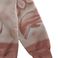 Flaming Dolphin Airbrush Hoodie in pale pink - Jungles Jungles - State Of Flux