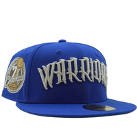 Golden State Warriors Colossal Pack 59Fifty Fitted Hat in majestic blue and glow white - New Era - State Of Flux