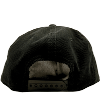 Golden State Warriors Golden Era Corduroy Golfer Snapback Hat in black and yellow - New Era - State Of Flux