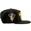 Golden State Warriors Golden Era Corduroy Golfer Snapback Hat in black and yellow - New Era - State Of Flux
